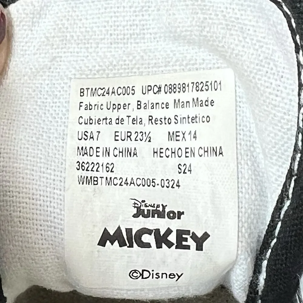 Disney Mickey Goofy Toddler Little Kids 7 Black/Red Canvas High Top Sneakers Zip